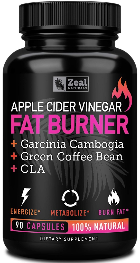 Apple Cider Vinegar Weight Management Pillen voor vrouwen - Garcinia Cambogia + w. CLA & Green Coffee Bean Green Tea