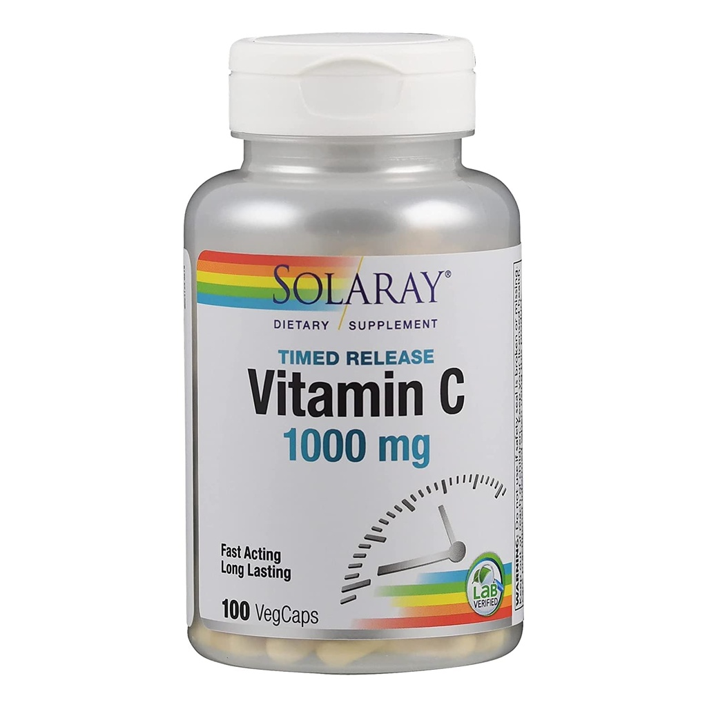Supplément de libération à deux étages Solaray C, 1000 mg, 100 Nombre