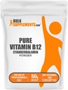 BulkSupplements.com Pure Vitamin B12 Powder - as Cyanocobalamine, Vitamine B Supplementen, Cyanocobalamine B12 Supplement - Pure Product, Meerdere porties, 50g (1.8 oz) (Pack of 1)