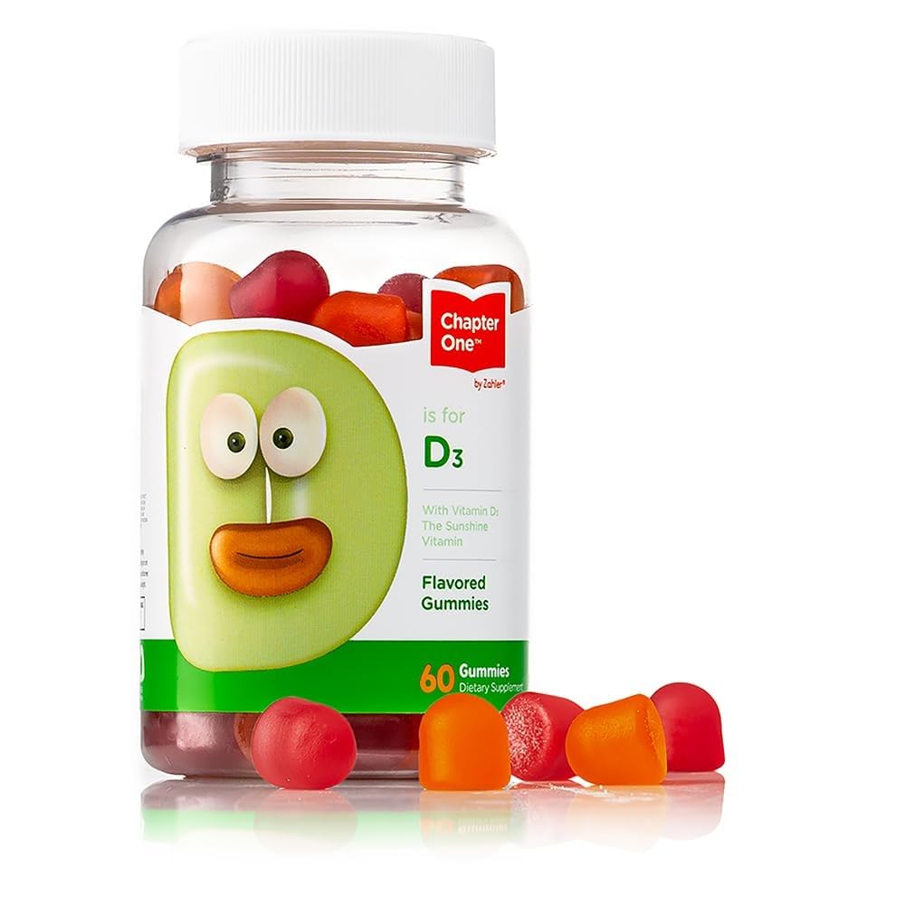 Zahler - Hoofdstuk Een Vitamine D 3 1000 IE Gummies (60 Gearomatiseerde Gummies) - Gecertificeerd Kosher Kauwbare Vitamine D3 Gummies voor kinderen en volwassenen - VIT D3 Supplementen - Made in USA Vitamine D Gummies