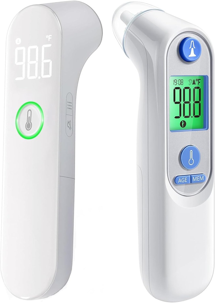 Thermomètre sans Touch pour adultes et enfants et Thermomètre d'oreille pour enfants