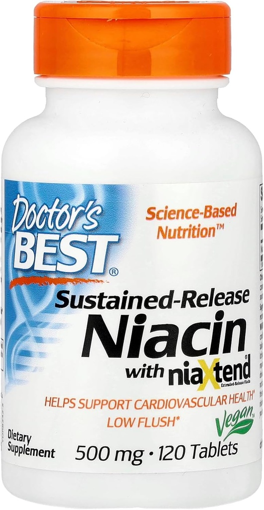 Best Real Niacin Extended Release, 500 mg, 120 Tellen