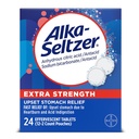 Alka-Seltzer Extra Strength Heartburn Relief Tablettes antiacide effervescentes, Relief d'indigestion rapide, 24 Ct
