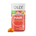 OLLY Ultra kracht Haar Softgels, Ondersteunt de gezondheid van het haar, Biotine, Keratine, Vitamine D, B12, Hair Supplement, 30 dagen levering - 30 Tellen (Verpakking mei Vary)