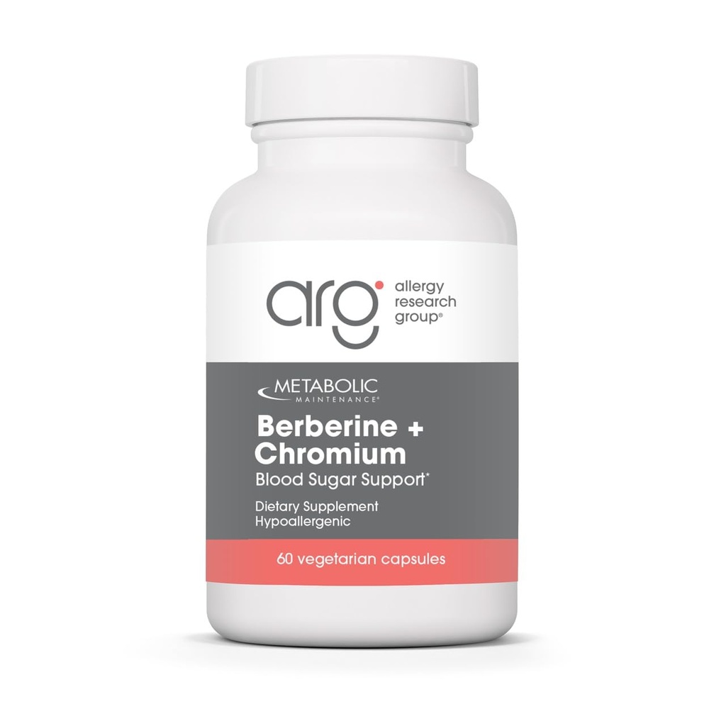Metabolic Maintenance Berberine + Chromium - Berberine Chromium Supplement for Women and Men, Natural Health Complex for Metabolic Function, 500mg per Capsule - 60 Capsules