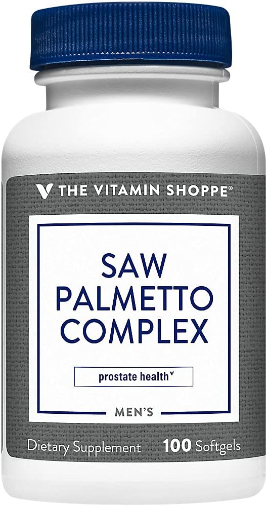 Saw Palmetto Complex 160mg - Supplement voor Prostaat Gezondheid, Eenvoudig te slikken Softgels (100 Softgels) door The Vitamin Shoppe