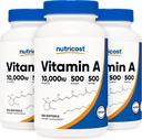 Nutricost Vitamine A 10.000 IE, 500 Softgels (3 flessen)