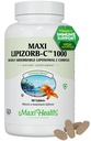 Maxi Health Liposomale Vitamine C 1000mg Tabletten met Digestieve Blend, Zeer Absorbeerbare Hoge Dosis VitamineC, Niet GGO Kosher Vegetarische Arts-Formulated Immune Support Supplement (90 Tel.)