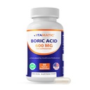 Vitamatic Boric Acid Vaginale Capsule Shell Suggesties 600 mg USP Grade Boric Acid in Vegetarian Capsule Shell - 60 Tellen