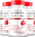 (3 Pack) Raspberry Ketone Capsules, Officiële Raspberry Ketone Voor gewichtsverlies, all-natuurlijke Keto Formule om uw lichaam en fitness doelstellingen te ontgrendelen, Raspberry Ketone 1200MG supplement, Beoordelingen (180 Capsules)