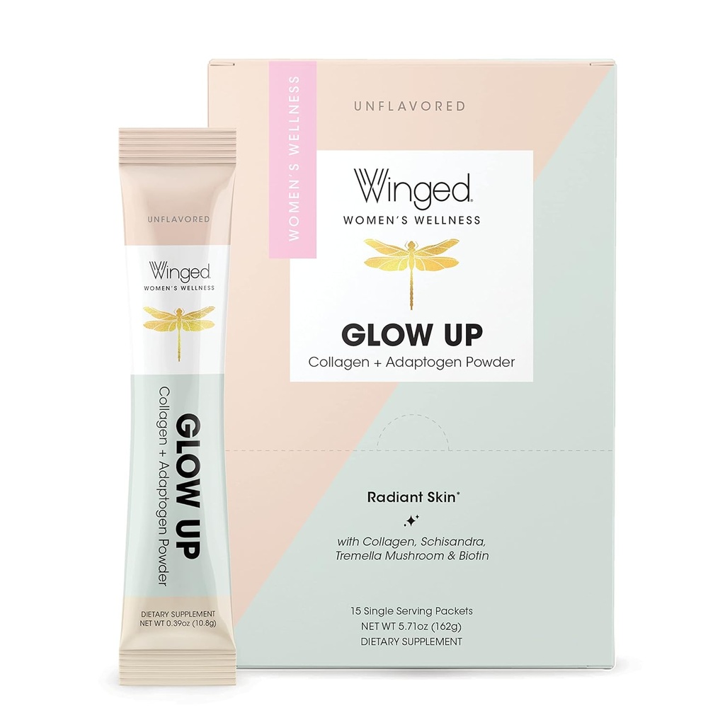 Winged Glow Up Collageen Powder Better Hair, Skin, Nails for Women 