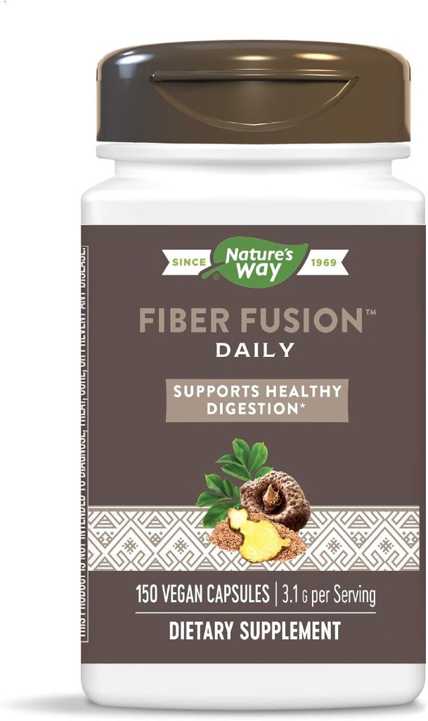 Nature's Way Fiber Fusion Dagelijks, 3,1 g per portie, 150 capsules, Verpakking van 3