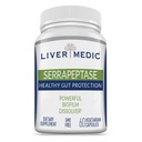 Serrapeptase Pure Enzymes protéolytiques protéolytiques Enteric Coated Premium Healthy Gut Protection and Vegan Liver Support Complement for Sinus, Respiration and Gut Health NonGMO (60 capsules)