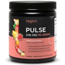 LÉGION Pulse Pre Workout Supplément - Tous les oxydes naturels de pré-entraînement boisson pour stimuler l'énergie, sans créatine, naturellement sucré, Beta Alanine, Citrulline, Alpha GPC (Caffeine Free Tropical Punch)