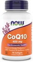 NOW Foods Supplements, CoQ10 400 mg, Pharmaceutical Grade, All-Trans Form geproduceerd door Fermentation, 90 Softgels