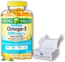 Omega 3 2000mg softgels- Visolie, 120ct (pakket van 1), Ingepakt door Fusion Shop Store