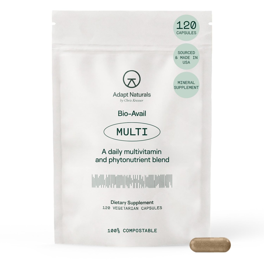 Adapt Naturals Multivitamine voor vrouwen en mannen, Bio beschikbaar Easy-to-Absorb Multivitamine Daily Supplement met Biotine, Niacin, Vitamine A, B, C, D, E, K1, Zink, Magnesium - Immune Support - 30 Day Supply