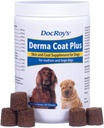 Revival Animal Health Doc Roy's Derma Coat Plus Skin & Coat Supplement voor middelgrote / grote honden - 60 ct Kauwen