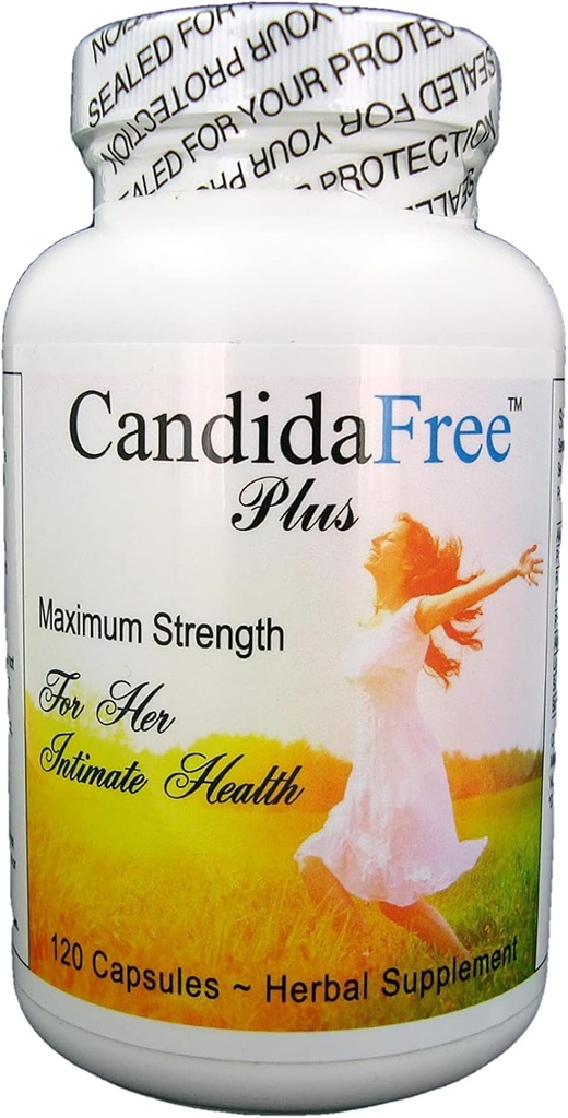 Candida-Free Natural Balance Ondersteuning Formule voor Gist Overgroei Reiniging en Detox voor vrouwen. 120 Vegan Capsules.