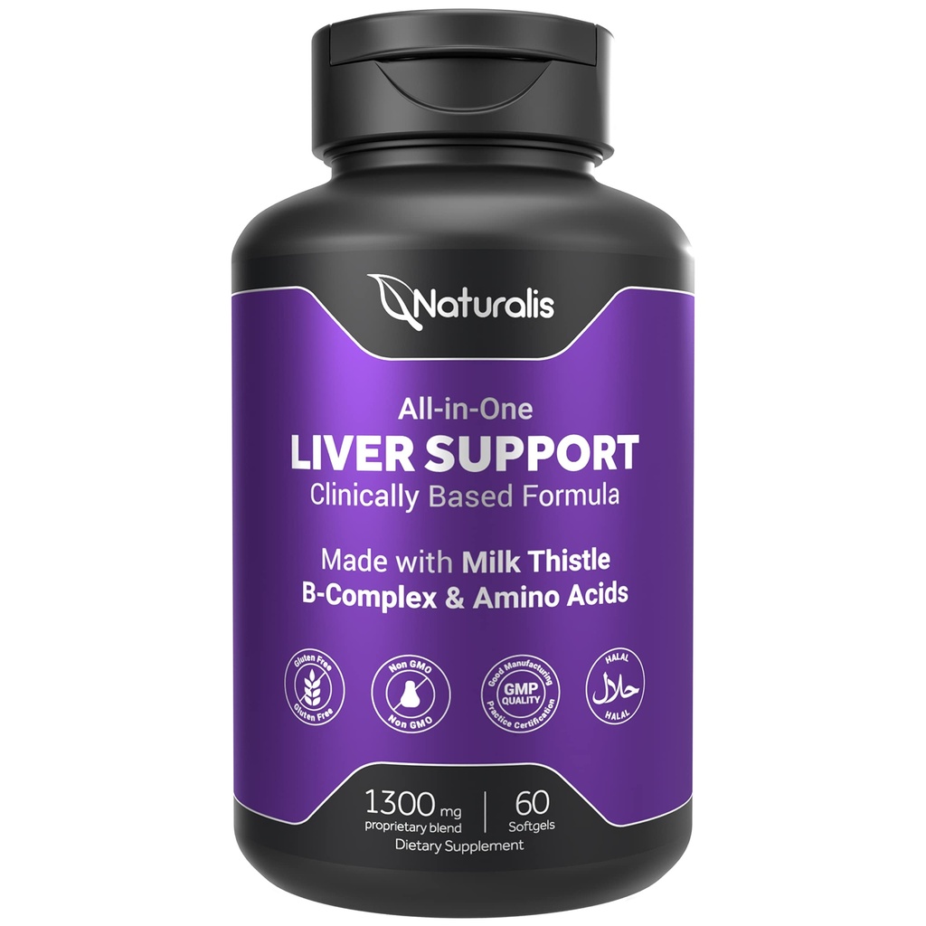 Naturalis Silymarin Milk Thistle 1300mg Enhanced with B Complex & Amino Acids 