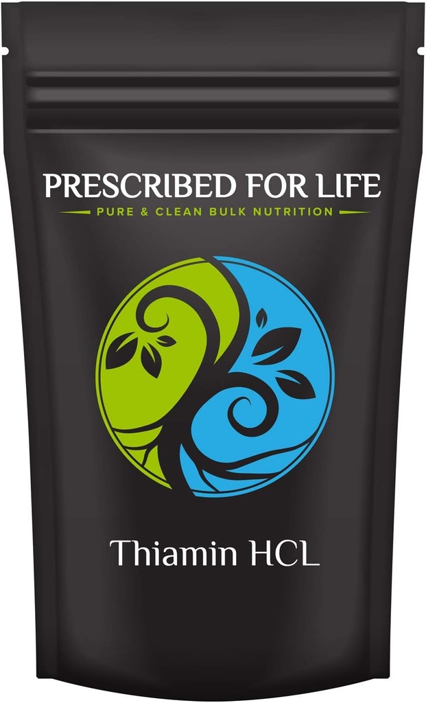 Prescribed For Life Thiamine HCL Powder, USP Grade Thiamine B1 Supplement (1kg / 2.2lb)