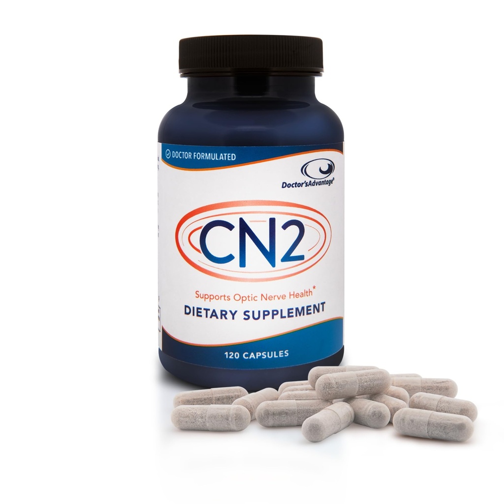 Avantage du médecin Supplément CN2 - Améliore la fonction Nerveuse Optic – Médecin formulé avec Extrait de Bilberry – Soutien du flux sanguin oculaire et maintenir une pression oculaire saine-1 mois d'approvisionnement, 120 capsules