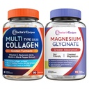 Artsrecepten Multicollagen Complex & Magnesium Glycinate Bundle, Whole Body Rejuvenation, Relax & Relief, Collageen Capsules 90 ct & Magnesium Capsules 90 ct