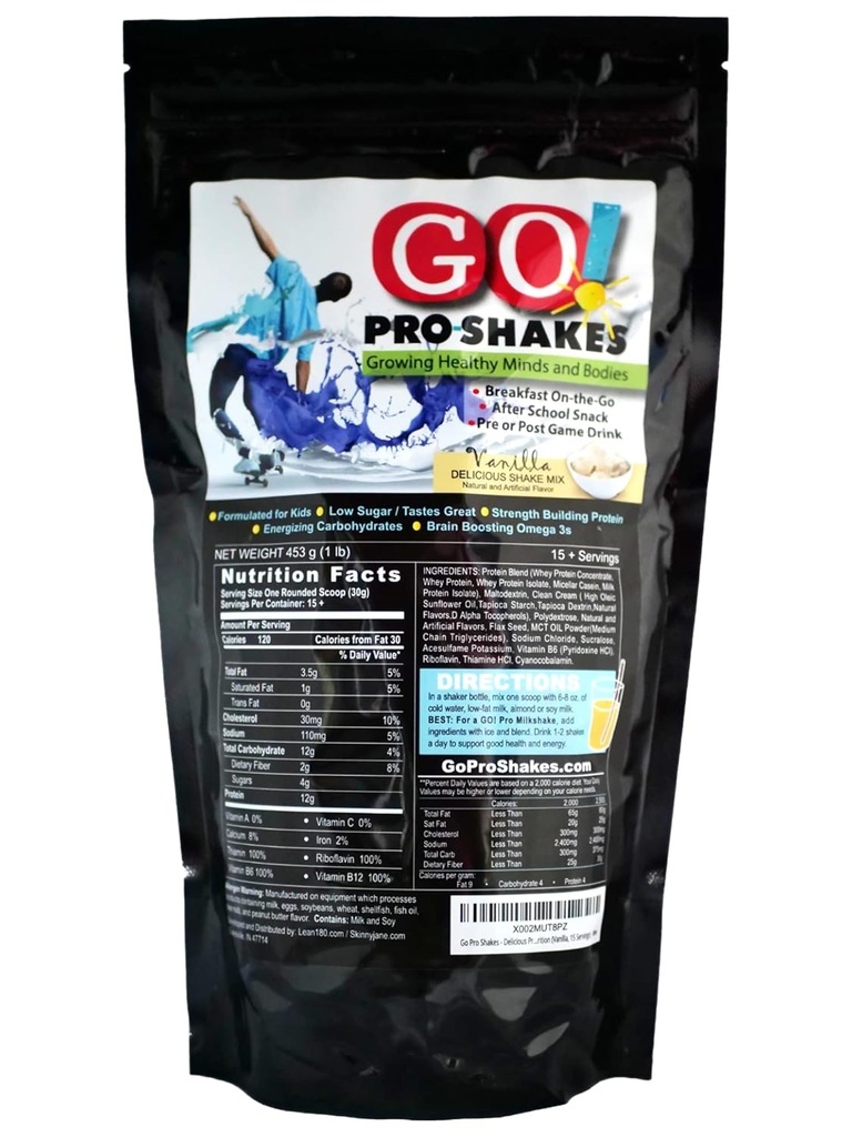 GO Pro Shakes Protein Powder Smoothie voor kinderen & tieners 