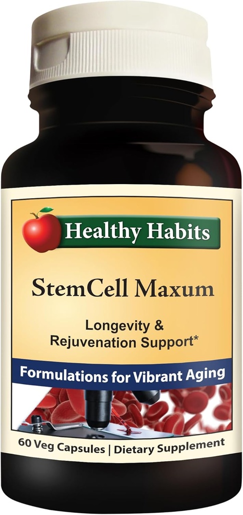 Healthy Habits StemCell Maxum Plant Based Age Defying Support Supplement for Healthy Stem Cell Regeneration and Replenishment