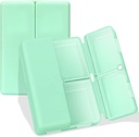 FYY Daily Pill Organizer, 7 compartiments Portable Pill Case Travel Pill Organizer, [Folding Design] Pill Box for Purse Pocket to Hold Vitamines, huile de foie de morue, suppléments et médicaments vert