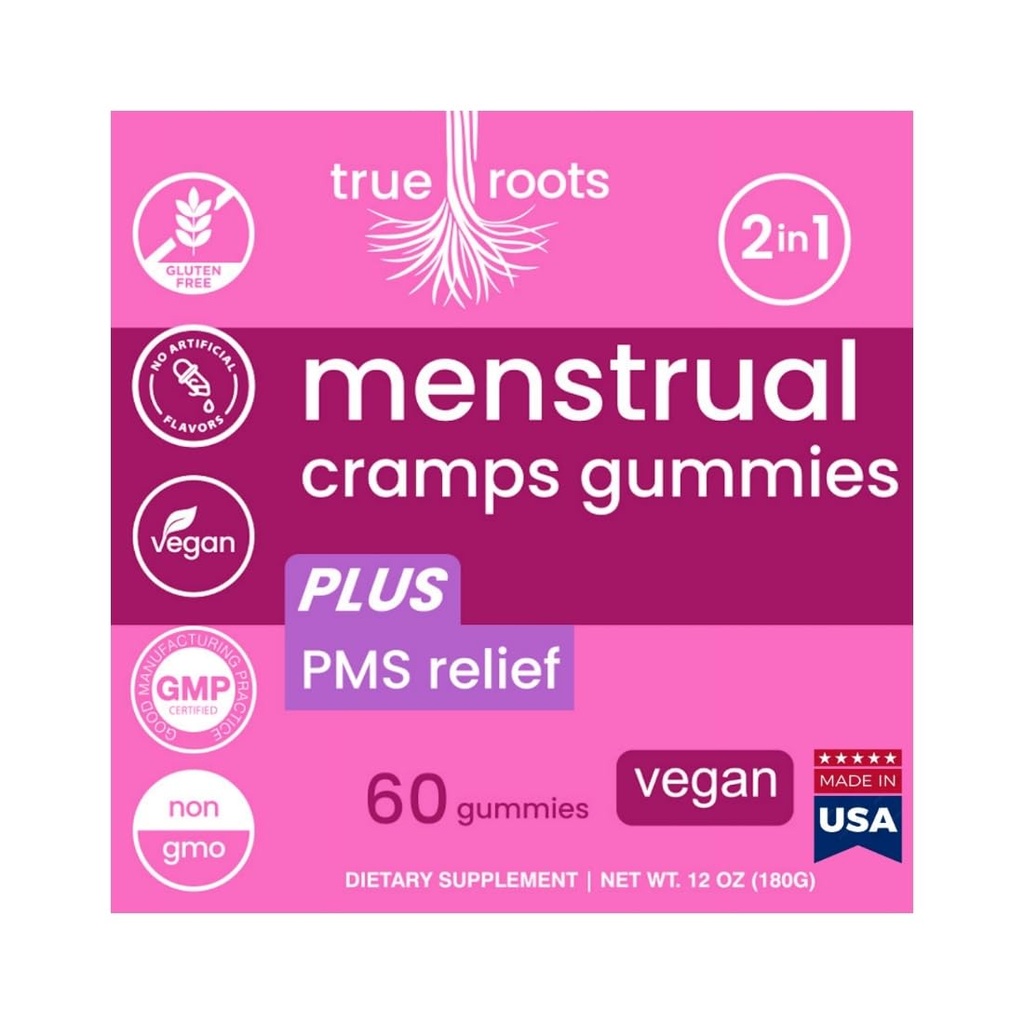 Menstruele Kramp periode Gummies True Roots 