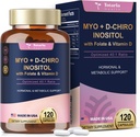 Totaria Inositol Supplement - 3075mg Myo-Inositol & D-Chiro Inositol Capules Plus Vitamine D3, Folate, Ideaal 40:1 Ratio - Hormonale balans voor vrouwen & Ovarian* Ondersteuning Veganistisch, niet GGO - 120 Caps