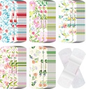 120 Stuks Stof Kleefstof Flexibele Bandages Bulk Assorted Vormen en Patronen Kleine kleurrijke Mooie Stof Bandages met Non Stick Pad 3 x 1 Inch voor snit Wound Scrapes Vrouwen(Flower)