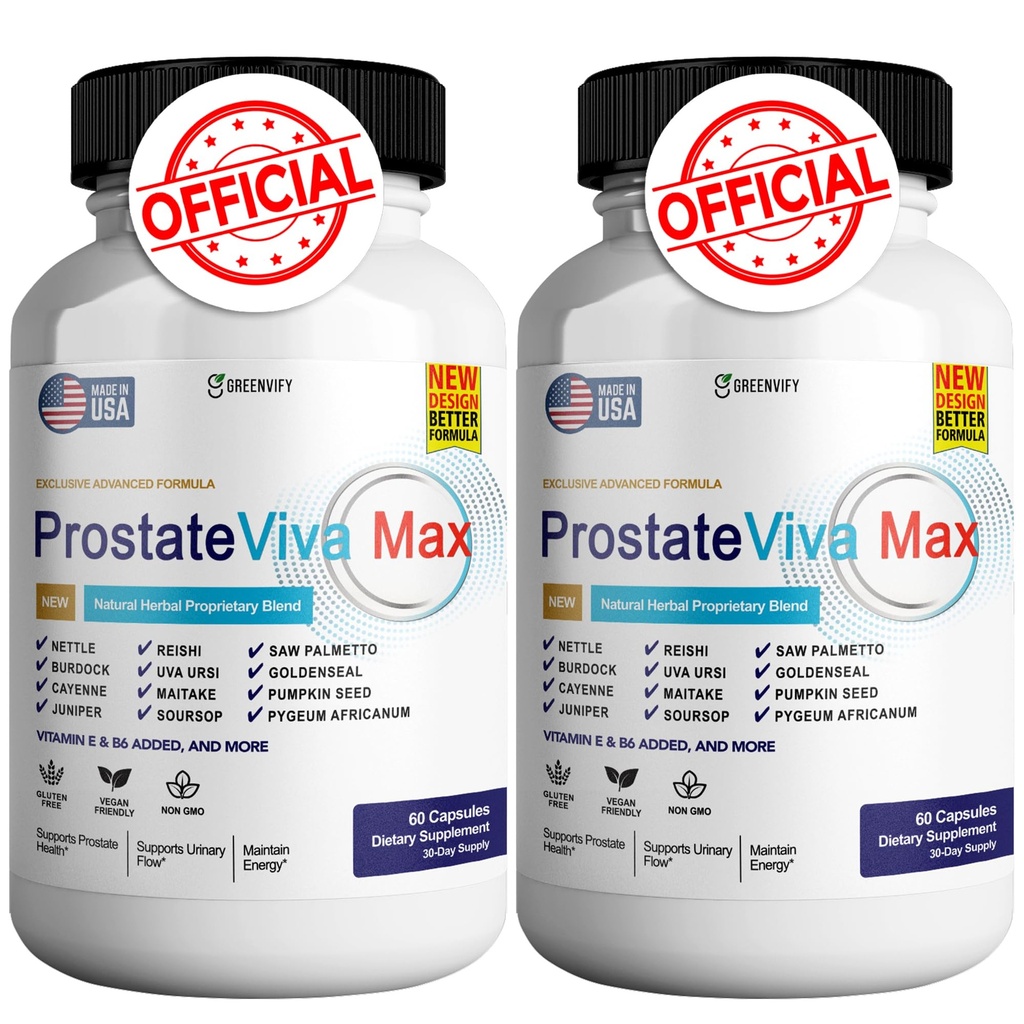 ProstateViva Max Suppléments pour les hommes Capsules, Suppléments de santé - La force maximale, tout naturel pour soutenir la fonction normale et saine (120 Capsules)