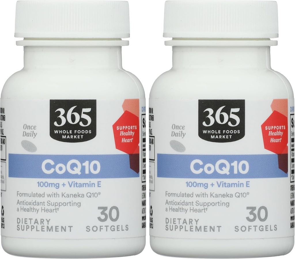 365 door Whole Foods Market, Co Q10 100Mg, 30 Softgels (pakket van 2)