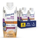 Zorg ervoor dat Max Protein Romige Perzik Voeding Schudden 30g Proteïne, 1g Suiker, 4g Fiber Blend 4 Pack