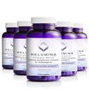 Relumins L-Glutathion Complex 1650mg - Support antioxydant avec acide alpha lipoïque, NAC, L-méthionine, vitamine E, supplément de santé de la peau, fabriqué aux États-Unis - 90 Capsules végétariennes x 5 bouteilles
