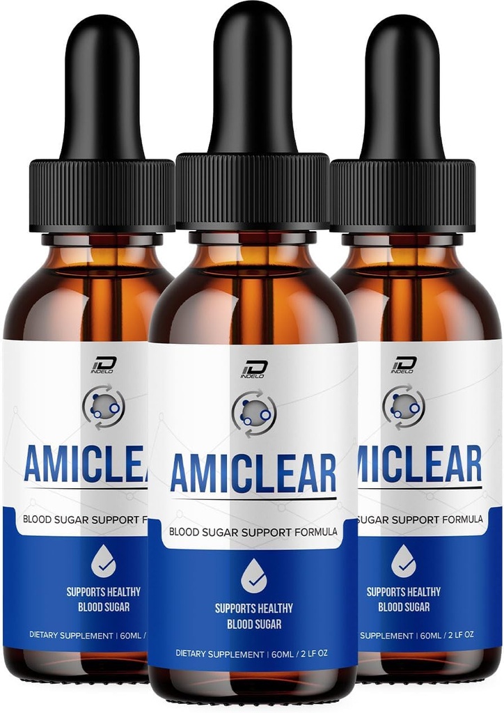 Amiclear Drops Gezonde Formule - Dieetsupplement Drops - Extra sterkte Amiclear Liquid Drops, Grape Seed, Amiclear Drops Reviews (3 Pack - 180 ML)