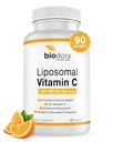 Liposomale vitamine C, gezond immuunsysteem, Ondersteunt de gezondheid van het hart, Verbeterd energieniveau, Antioxidant eigenschappen, 1400 mg per porties, 180 capsules