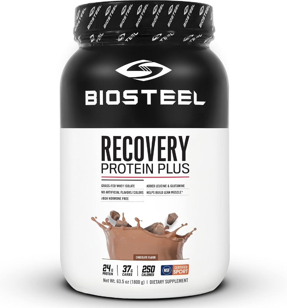BIOSTEL Recovery Protein Plus Powder Supplement, Grass-Fed en niet-GMO Formule, Chocolade, 27 Servings