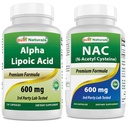 Best Naturals Alpha Lipoïnezuur 600 mg & NAC N-Acetyl-Cysteine 600 mg