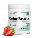 ColonBroom Psyllium Husk Powder (Strawberry) - Colon Cleanse for Bloating Relief & Gut Health - Colon Broom Fiber Powder Drink - Veganistisch, Glutenvrij, Non-GMO Fiber Powder Supplement, 50 porties