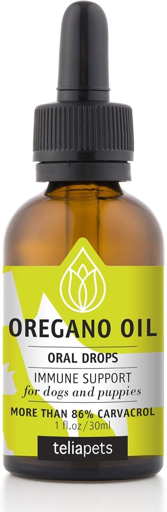Vetercure Oregano Olie Orale druppels voor Huisdieren- Natuurlijke Immune Ondersteuning voor Honden & Puppies- Dierensupplement - Diepe Reiniging Actie voor Perfecte Hondenjas, Huid & Overall Health-1 fl.oz