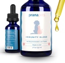 PranaAnimaux Supplément de mélange d'immunité pour chiens et chats Aide naturellement à soulager la fatigue et la faiblesse chez les animaux de compagnie