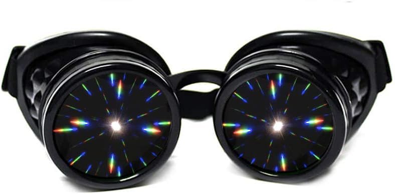 GloFX Black Padded Diffraction Goggles, Tinted Lenses, Limited Edition 