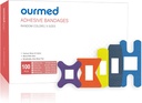 Flexibele stoffen Bandages met Non-Stick Pad, Latex Gratis, Rainbow Kleuren Lijm Bandage Eerste hulp Wond Care for Cuts, Scrapes, Blisters, Assorted Sizes, 100 Tellen