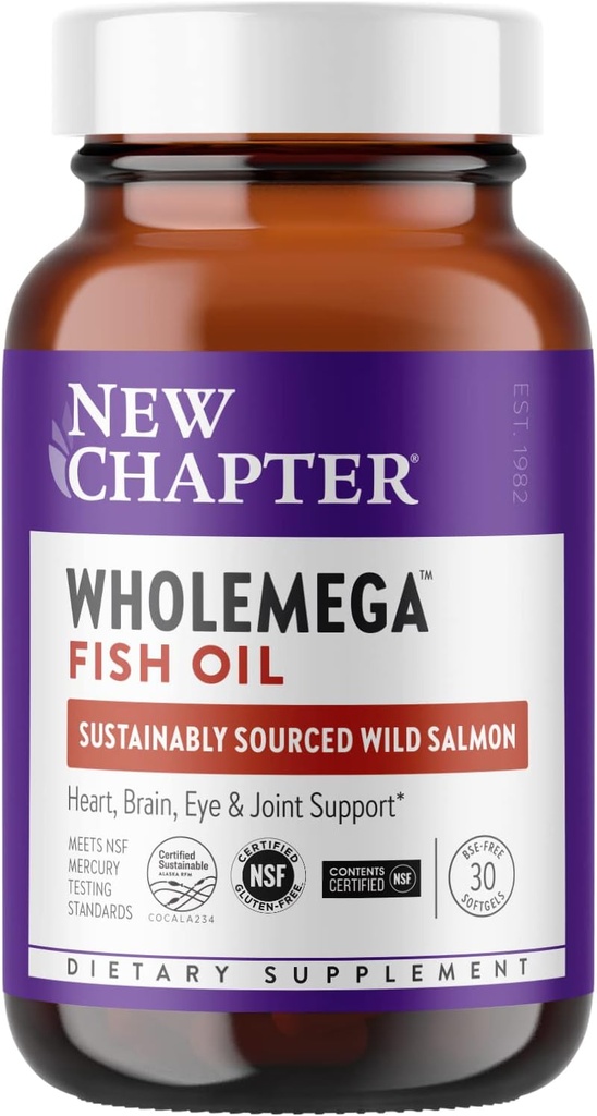New Chapter Wholemega 1000 Mg, 30 Ct
