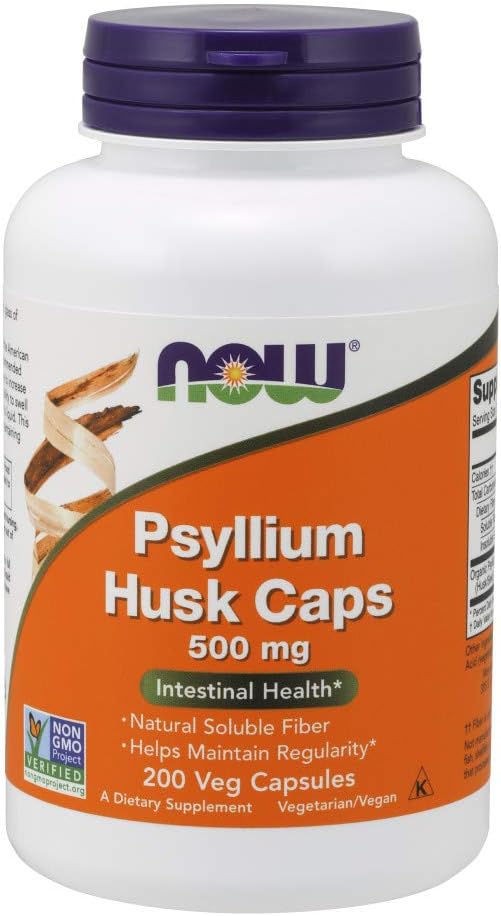 NU Psyllium Husk 500 mg, 200 capsules (verpakking van 3)