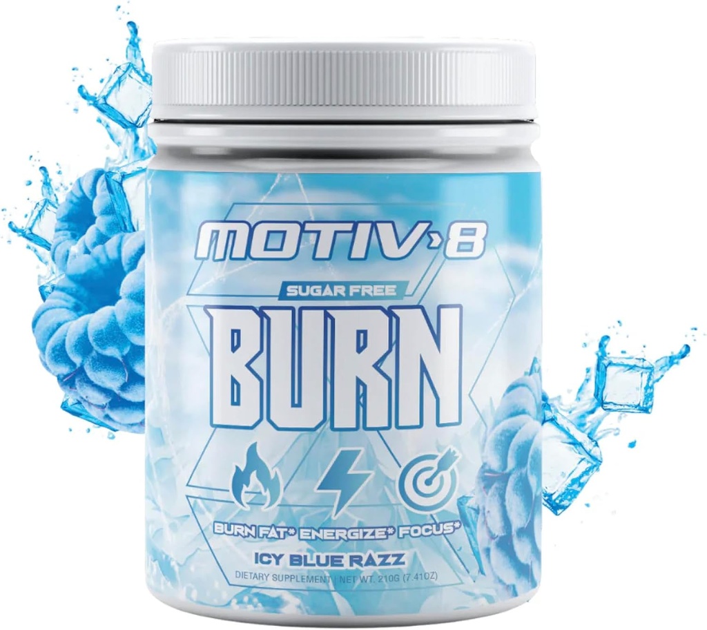 Motiv-8 Peformance de pré-entraînement, pré-entraînement sans sucre, stimuler l'énergie et la concentration, améliorer les séances d'entraînement, améliorer l'humeur (30 services, ICA Blue Razz)