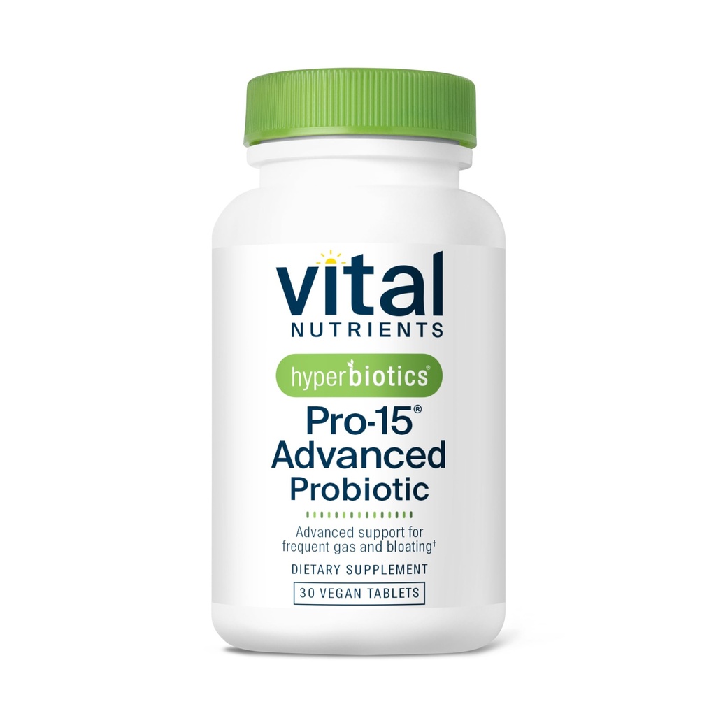 Hyperbiotiques Nutriments vitaux Pro-15 Probiotiques avancés pour les femmes et les hommes 15 souches + Kiwifruits